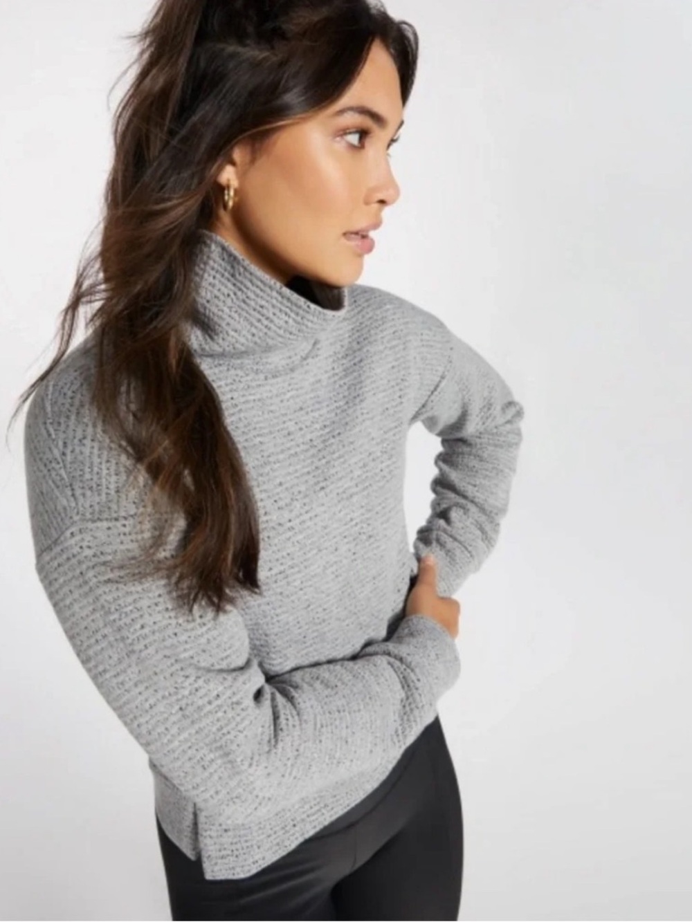 NWT Calia Lunar Jacquard Funnel Neck Sweater